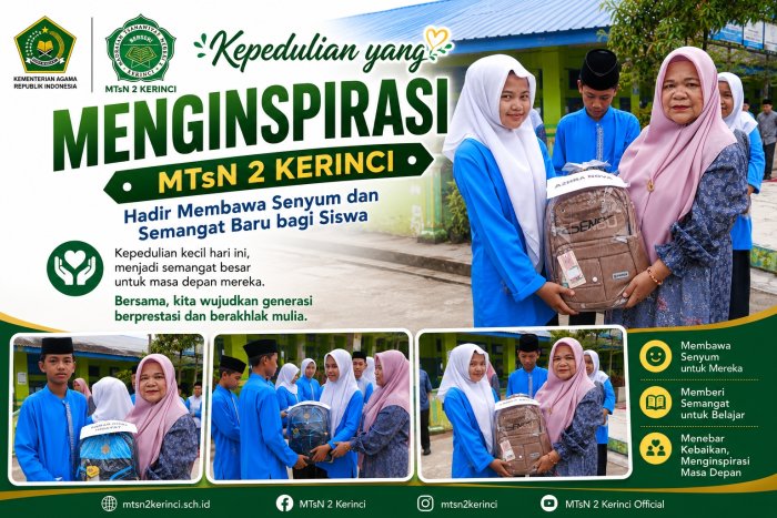 Kepedulian yang Menginspirasi: MTsN 2 Kerinci Hadir Membawa Senyum dan Semangat Baru bagi Siswa Kepedulian yang Menginspirasi: MTsN 2 Kerinci Hadir Membawa Senyum dan Semangat Baru bagi Siswa