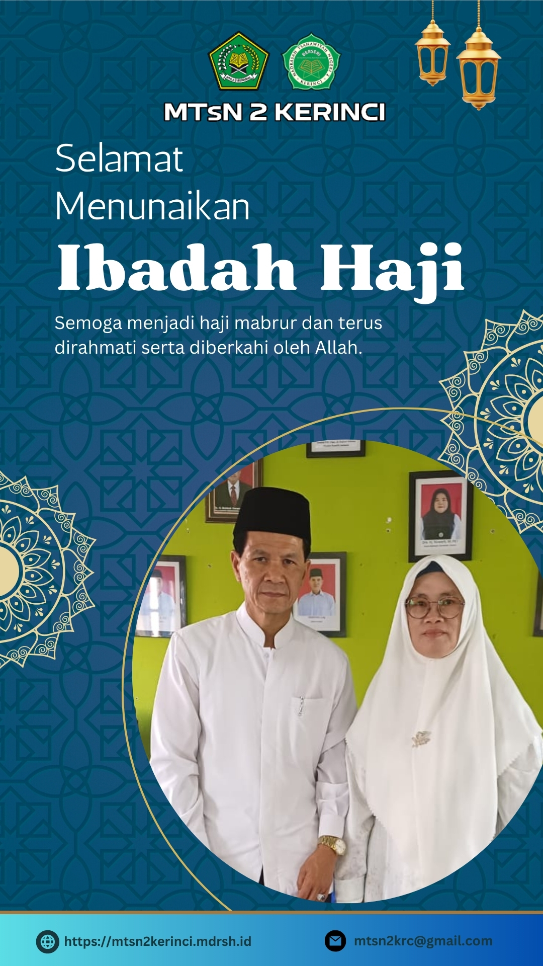  gelar acara pelepasan bagi Aparatur Sipil Negara (ASN) di lingkungan Madrasah Tsanawiyah Negeri 2 Kerinci yang akan menunaikan Ibadah Haji Tahun 1446 H/2025 M