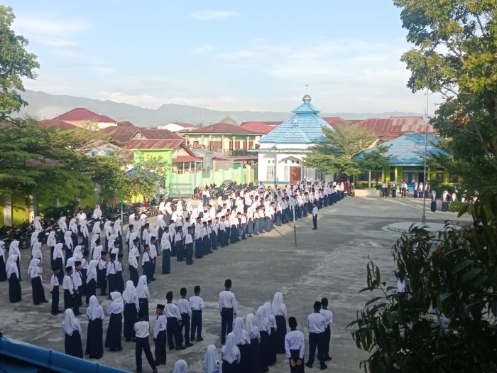 Apel Pagi di MTsN 2 Kerinci, Wujudkan Karakter Siswa yang Tangguh dan Berakhlak