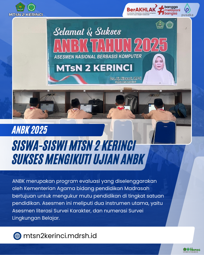 Siswa-Siswi MTsN 2 Kerinci Sukses Mengikuti Ujian ANBK