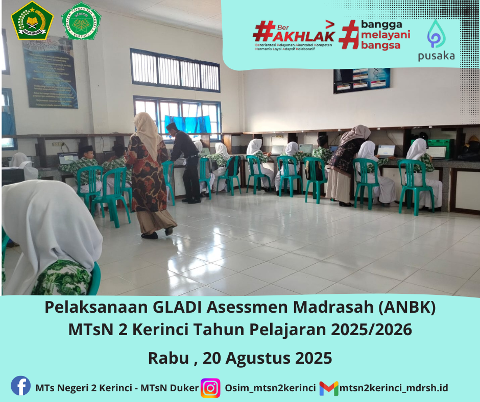 Pelaksanaan Gladi Asessmen Madrasah (ANBK) Tahun Pelajaran 2025/2026