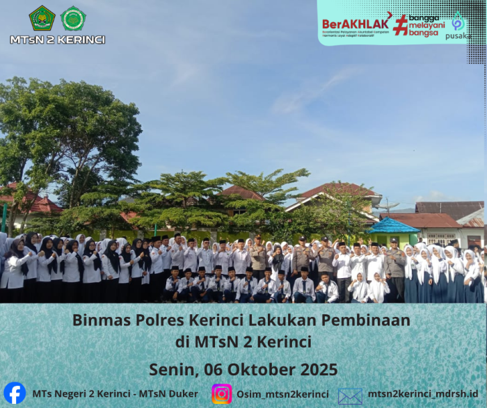 Binmas Polres Kerinci Lakukan Pembinaan di MTsN 2 Kerinci