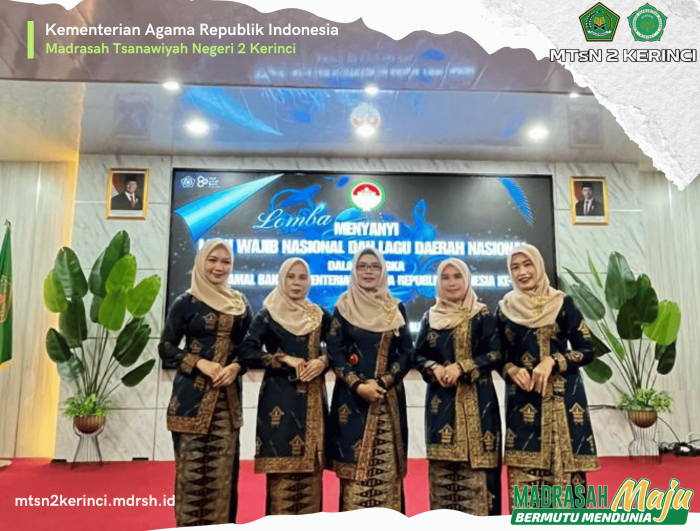 Lestarikan Budaya dan Nasionalisme: DW,Guru MTsN 2 Kerinci Ikuti Lomba Lagu di HAB ke-80
