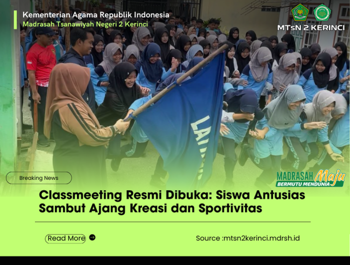 Classmeeting Resmi Dibuka: Siswa Antusias Sambut Ajang Kreasi dan Sportivitas