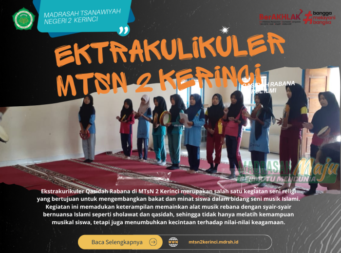 MTsN 2 Kerinci Dorong Siswa Kembangkan Seni Islami Lewat Qasidah Rebana