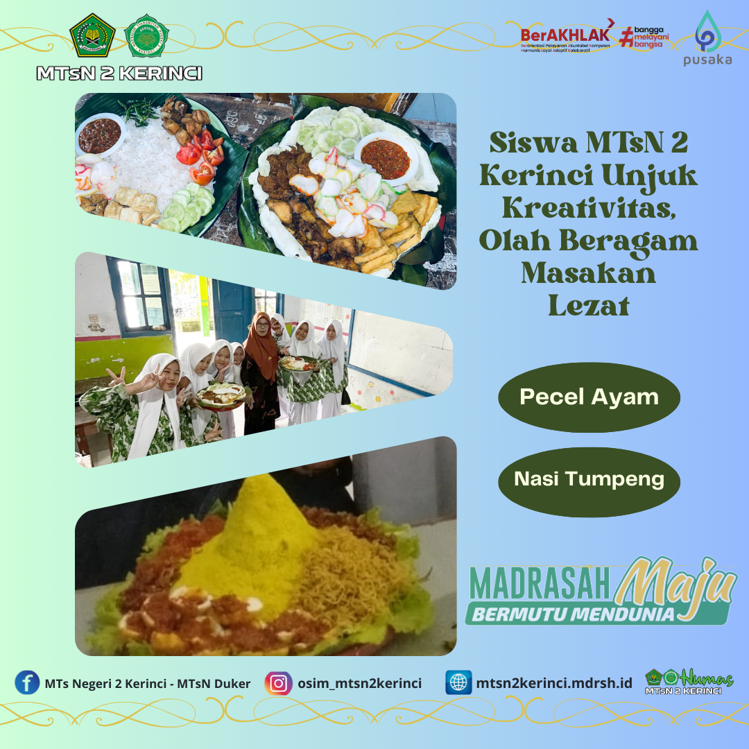 Siswa MTsN 2 Kerinci Unjuk Kreativitas, Olah Beragam Masakan Lezat