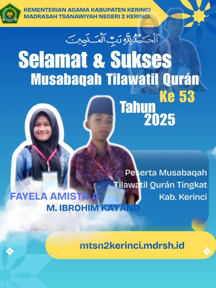 Siswa MTsN 2 Kerinci Melaju ke MTQ ke-53 Tingkat Kabupaten