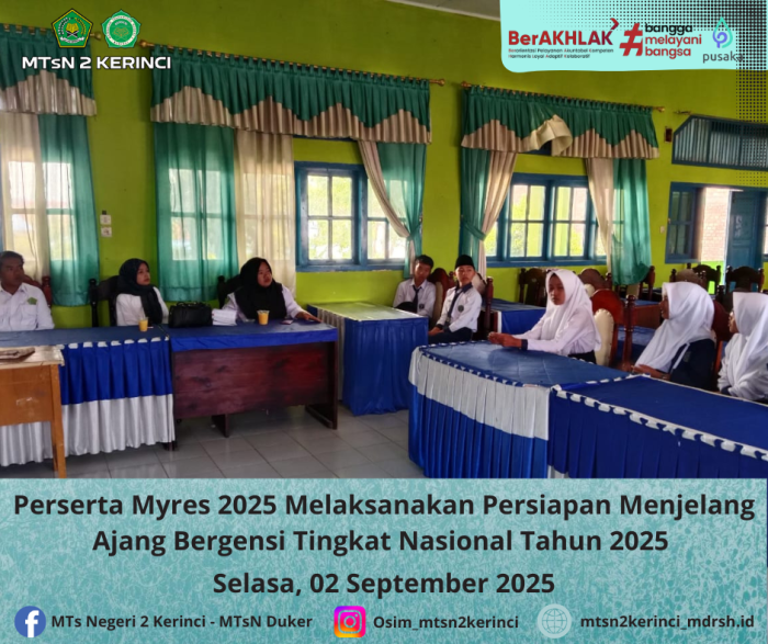 Peserta MYRES 2025 MTsN 2 Kerinci Laksanakan Persiapan